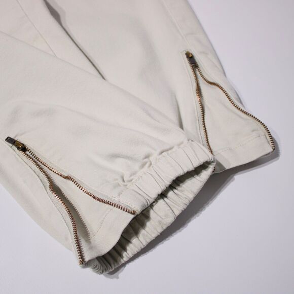 Cabi Compass Cropped Jogger Pants Cotton Stretch Light Beige Women Size 10 (B4) - Picture 7 of 14